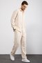 Men's Linen Relaxed Fit Baggy Pants and Long Sleeve Oversize Shirt Bottom Top Set - 2
