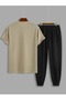 Men's Milona Italia Printed T-Shirt & Sweatpants Bottom Top Set Combination - 3