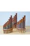 Natural Wood Pan Flute Aboriginal Pattern Handmade Harmonica Rhythm Musical Instrument Authentic Decor - 2