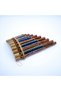Natural Wood Pan Flute Aboriginal Pattern Handmade Harmonica Rhythm Musical Instrument Authentic Decor - 3