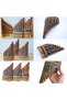 Natural Wood Pan Flute Aboriginal Pattern Handmade Harmonica Rhythm Musical Instrument Authentic Decor - 7