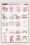 Pink Baby Girl Sticker Set - 60 Sticker Stickers - 3