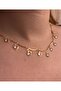 Zircon Stone Hanging Heart Necklace Gold - 2