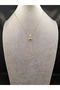 Gold Color Stone Balloon Heart Model Steel Necklace