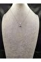 Silver Color Stone Balloon Heart Model Steel Necklace
