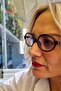 Women's Candy Blue Light Protection Relaxing Oval Model Display Glasses - 3