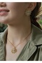 Sihra Accessories Steel Eyelash Eye Necklace Gold Color Necklace - 4