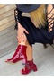 Ellas Bordo Rugan Buckle 5 cm Heel Sandals Summer Boots - 2