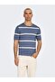 Onswyler Life Reg 14 Ss Striped Knit Men's Blue Sweater - Os22032764 - 3