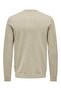 Onsloui Reg 12 Mel Crew Knit Noos 22029951 Oatmeal - 2
