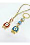 Red Fish Car Mirror Ornament, Car Charm and Blue Fish Metal Keychain Set - 5
