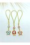 Car Mirror Ornament, Car Charm and Navy Blue Eye Shaped Metal Keychain Set - 3