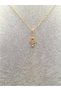 Gold Color Stone Owl Model Steel Necklace - 2