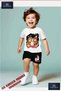 Children's “School Children Sinser 3Lu“ Special Printed Crew Neck T-Shirt - Shorts Set