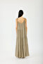 Beaded Strap Linen Dress - 3