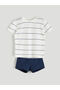 Striped Baby Boy T-Shirt and Shorts 2-Piece
