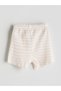 Lcw Baby Ecru Striped Baby Girl Shorts Pajama Set - 7