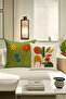 Set of 4 Double-Sided Digital Print Cushion Covers (Punch Embroidery Pattern Look)