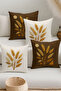 Set of 4 Double-Sided Digital Print Cushion Covers (Punch Embroidery Pattern Look) - 3