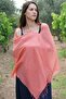 Hand Woven Wrap Shawl 60 X 190 cm - Salmon - 2