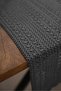 Organic Cotton Lace Runner Butterfly Pattern 150X35 Anthracite - 2
