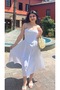 Yellow Dress with Hanging Chest Cup - 3