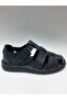 Genuine Leather Black Cirtli Daily Closed Toe Comfortable Sole Men's Sandals