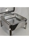Rectangular Hydraulic Warming Dish, Stainless Steel Warming Dish with Clear Lid - 5