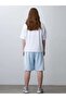 Girl's Striped Oversize Design Shorts Set - 3