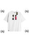 Y2K Chrome Printed White T-Shirt