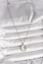 316L Steel Silver Color Chain White Enamel Sunset Model Women's Necklace with Zircon Stone Detail - Tj-Bko10 - 2