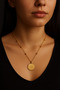 Flower Patterned Steel Necklace