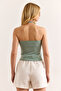 Women's Green Halter Crop Sandy Blouse Blz-19002988 - 2