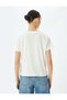 Short Sleeve Crew Neck Pearl Detailed Stone T-Shirt - 4