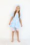 Girl's Crew Neck Skirted Swimsuit and Leggings Bonnet Included. - 3