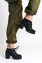 Emma Lace-Up Zippered Orthopedic Sole Heeled Fur Detailed Suede Women's Boots Sst - Black - 2