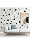 Premium Black Round Polka Dot Wall Sticker Set 180 Pieces 1.3–7.6 cm Various Sizes Decorative Wall Decals - 4