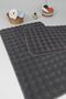 Non-slip plush bathroom mat carpet 2 piece toilet set 50x80 & 50x40cm anthracite bubble mat - 3