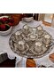 6-Piece Coffee Cup Set Antique Finish - Copper Ottoman Patterned Motif Turkish Coffee Cup - 2