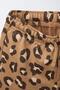 Boy's Cotton Ecru Brown Leopard Printed T-Shirt and Shorts Set - Summer - 4