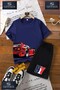 Children's “Car Red Sag Side“ Special Printed Crew Neck T-Shirt - Shorts Set