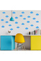 Different Shapes Cloud Wall Sticker Set in 9cm Size - 52 Pieces - 3