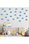 Different Shapes Cloud Wall Sticker Set in 9cm Size - 52 Pieces - 4