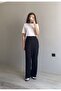 High Waist Palazzo Pants with Clamp Detail - 4