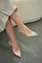 Delhi Women's Low Heeled Evening Dress Shoes Gold - 2