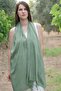 Handwoven 100% Silk Handwoven Shawl 65 X 190 cm - Green
