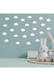 Different Shapes Cloud Wall Sticker Set in 9cm Size - 52 Pieces - 2