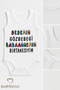 My Grandfather's Pupil, My Grandmother's Birtanesiyim Written Sleeveless Baby Bodysuit 100% Cotton Summer Snap Fastener Bodysuit - 2
