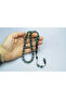 Oltu Stone and Green Galalith Double Fountain Embroidered Rosary - 4