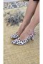 Melinta Side Elastic Pointed Toe Satin Fabric Heeled Shoes - 5